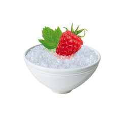 framboise, aliment, frais, sain, couper, jus, juteuse, glace pilée, fraicheur, assiette, vitamine, santé, organique, dessert, nutrition, bol