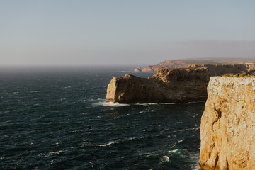 cliffs at sunset