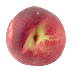 Ripe fresh peaches isolated over alpha background.