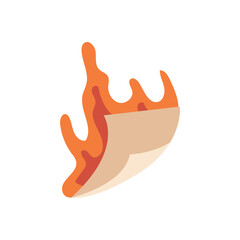 Obraz premium Deadlines and urgent business projects to complete. Isolated burning file or paper, report in flames. Conflict or trouble at work, problems and stress. Vector in flat style