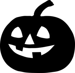 pumpkin silhouette icon. pumpkin for halloween