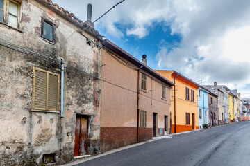 Fototapeta na wymiar Old houses in VIllanova Monteleone