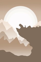 landscape with mountains