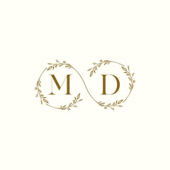 MD infinity wedding logo initial logo design which is good for branding