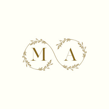 Collection of Elegant Wedding Logo, Hand Drawn Watercolor Greenery Leaf,  Delicate Monogram Set. Stock Vector - Illustration of vintage, logo:  233082967