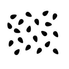 Watermelon seeds seamless pattern background. Pattern juicy and sweet flesh watermelon.