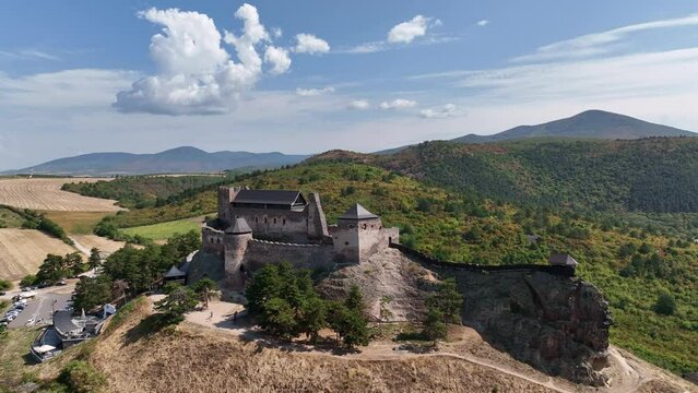 Aerial view of Boldogko Castle in Hungary