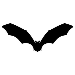 Bat vampire vector. scary ghost bat silhouette Flying out to suck blood on Halloween.