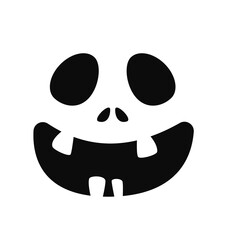 Scary Ghost Horror Face Silhouette Vector For Carving On Halloween Pumpkin
