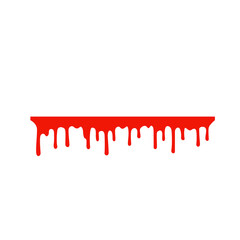 Spilled blood. A red sticky liquid that resembled blood dripping. Halloween crime concept.