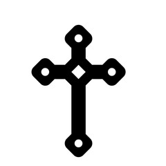 Christian Cross. Halloween spooky vampire defense cross design vector