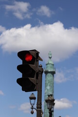 Traffic light in Paris