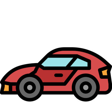 sport car filled outline icon