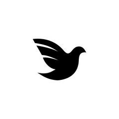 Dove icon isolated on white background