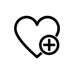 Shopping Wish List Heart Plus icon
