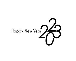 2023 Happy New Year Text Typography Design Patter, Vector illustration.