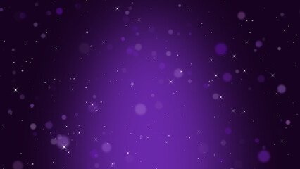 abstract purple bokeh and shiny stars background wallpaper, 4k cosmetic design blank template, glowing and shiny stars and particles, spot product light