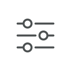 Adjustments flat color ui icon. Photo and video editing. Customizable changes. Settings. Simple filled element for mobile app. Colorful solid pictogram. Vector isolated RGB illustration