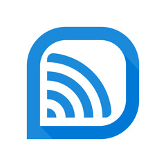 wifi icon. Wireless symbol vector for internet connection from router broadcasting.