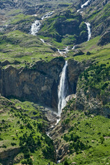 waterfall in the mountains