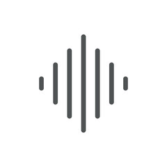 Sound wave flat color ui icon. Audio track of film. Video editor instrument. Record voice. Simple filled element for mobile app. Colorful solid pictogram. Vector isolated RGB illustration