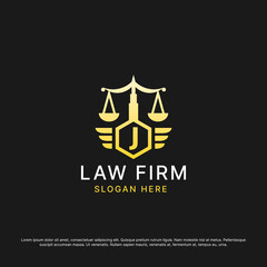 Obraz premium Logo Thempalte Law Firm Initial Alphabet Premium Vector