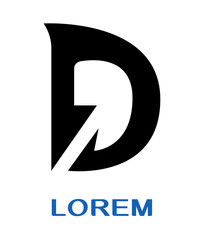 D logo. Capital letter D logo icon for your branding design