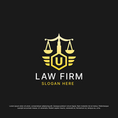 Logo Thempalte Law Firm Initial Alphabet Premium Vector
