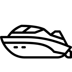 speedboat line icon