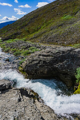 Mountains Apatite. Ski resort- Arctic region of Russia is a popular hiking trail