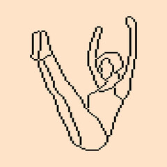 Pixeled human element