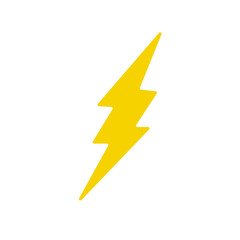 Flat lightning icon set. Simple lightning design Isolated on white background