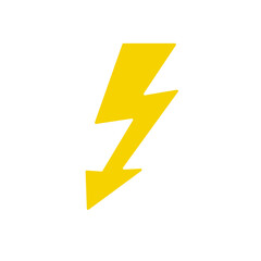 Flat lightning icon set. Simple lightning design Isolated on white background