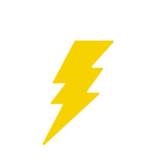 Flat lightning icon set. Simple lightning design Isolated on white background - obrazy, fototapety, plakaty