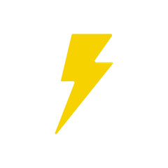 Flat lightning icon set. Simple lightning design Isolated on white background