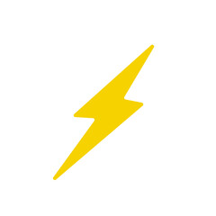 Flat lightning icon set. Simple lightning design Isolated on white background