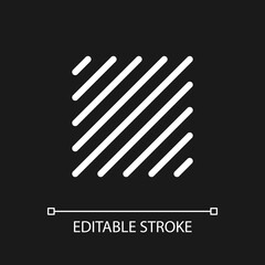 Selected area pixel perfect white linear ui icon for dark theme. Rectangular portion of image. Vector line pictogram. Isolated user interface symbol for night mode. Editable stroke. Arial font used