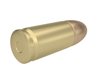 A Big bullet Isolated on white background. 3d illustration