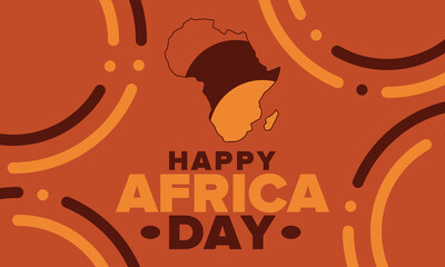 Africa Day. Happy African Freedom Day and Liberation Day. Celebrate annual on the African continent and around the world. African pattern. Poster, card, banner and background. Vector illustration