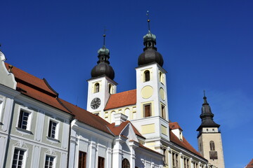 Church of the Holy Name of Jesus in town Telc,Czech