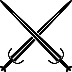 Measured swords, crossed knights weapon
