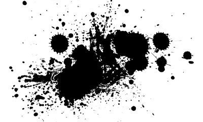 black splatter drop painting water color graphic