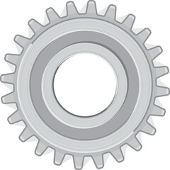 Car spare part isolated cogwheel gear mechanism