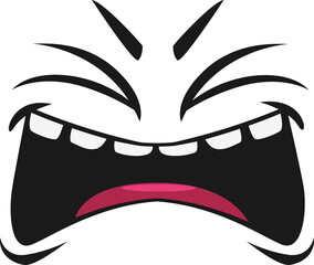 Depressed crying emoji in bad mood isolated icon