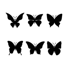Silhouette Butterfly Vector Design