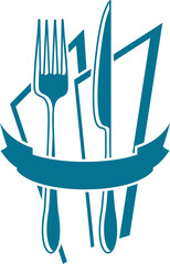 Cutlery and plate, isolated utensils