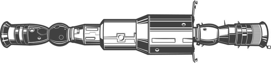 Obraz premium Space station galaxy spacecraft spaceship isolated