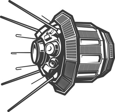 Satellite, Space Probe Spaceship Lunar Module Icon