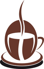 Cup of coffee or tea and kettle