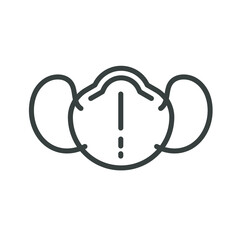Medical mask icon For wearing to protect against viruses covid-19 healthcare concept